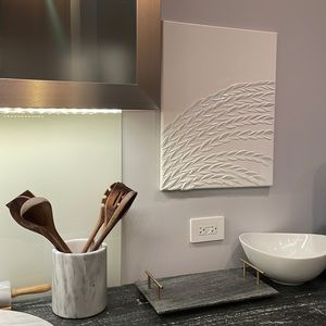 Original White Abstract Modern Textured Artwork